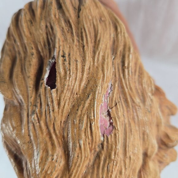 Vintage Albert Einstein Head Bust MCM Statue Chalkwear Plaster Figure‎ Esco like - Picture 8 of 12